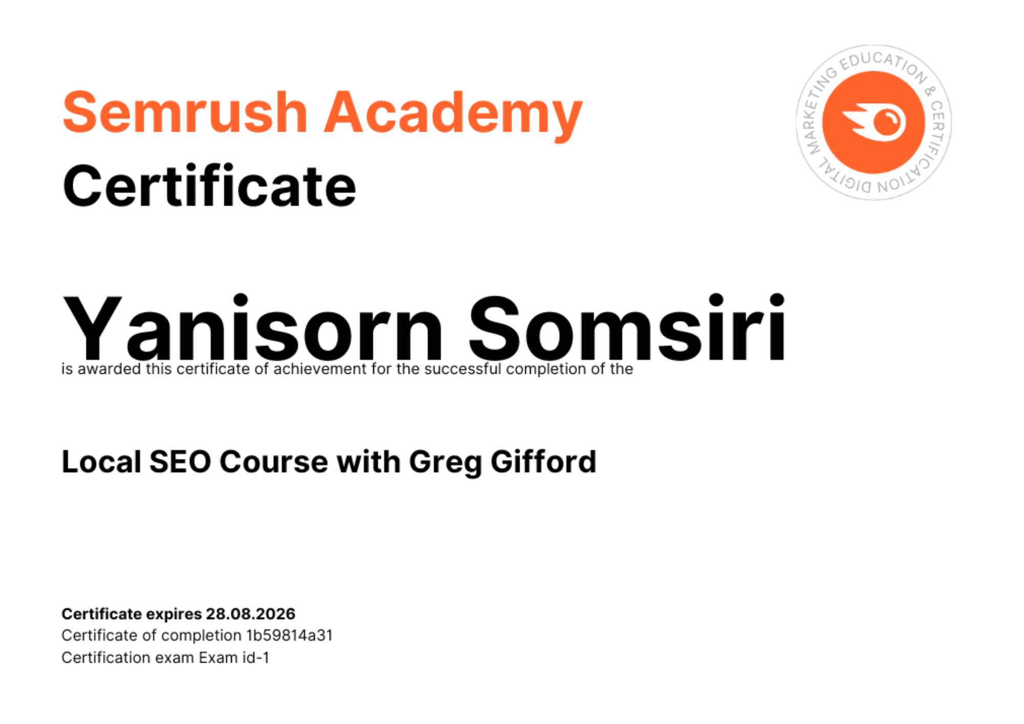 Local SEO Course with Greg Gifford