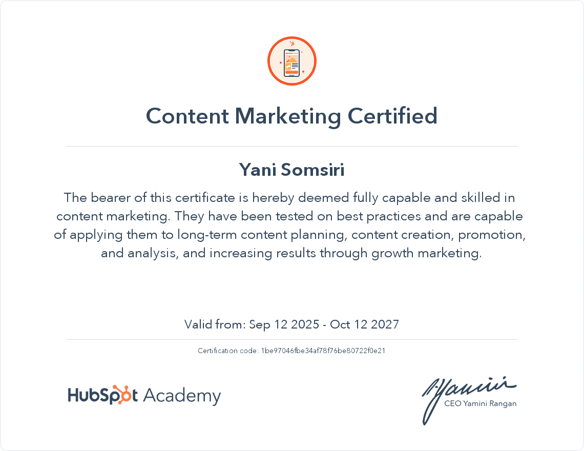 Content Marketing Certified