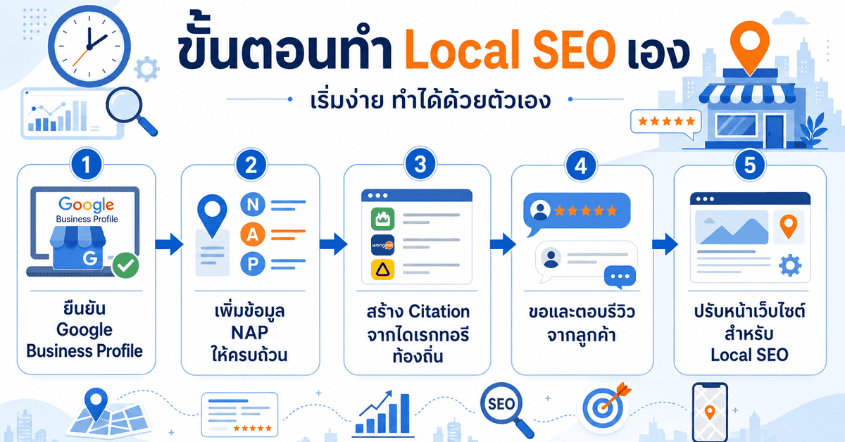 ขั้นตอนทำ local seo เองสำหรับเจ้าของร้าน — จ้างทำ seo กับทำเอง