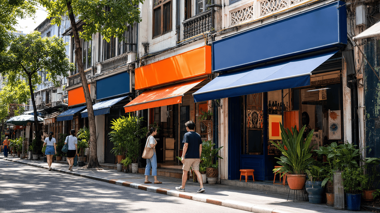 ย่านร้านค้าตึกแถวไทยที่มีคนเดินเลือกร้าน — Local SEO Google My Business