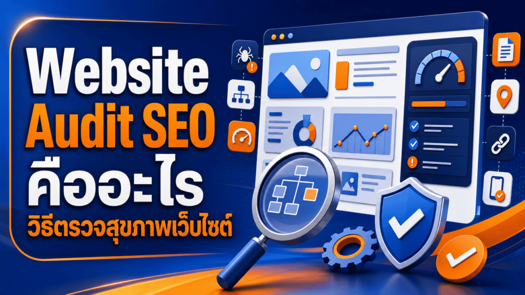 เจ้าของธุรกิจกำลังทำ website audit seo ด้วยโน้ตบุ๊คในออฟฟิศ