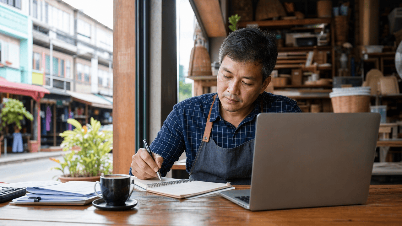 SEO คืออะไร ฉบับเจ้าของร้าน 2026 ต่างจาก Local SEO ยังไง 4 เจ้าของร้านนั่งวางลำดับงาน seo website ของธุรกิจตัวเองก่อนลงมือทำ