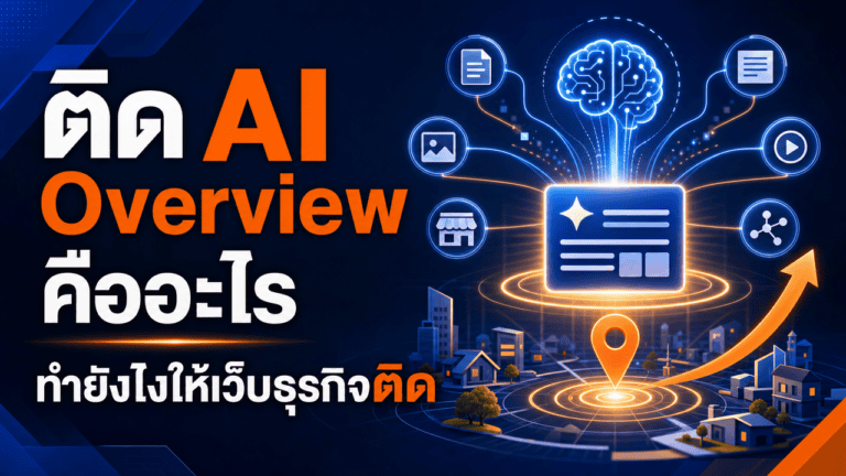 เจ้าของร้านถือมือถือตรวจสอบว่าเว็บธุรกิจติด ai overview หรือยัง