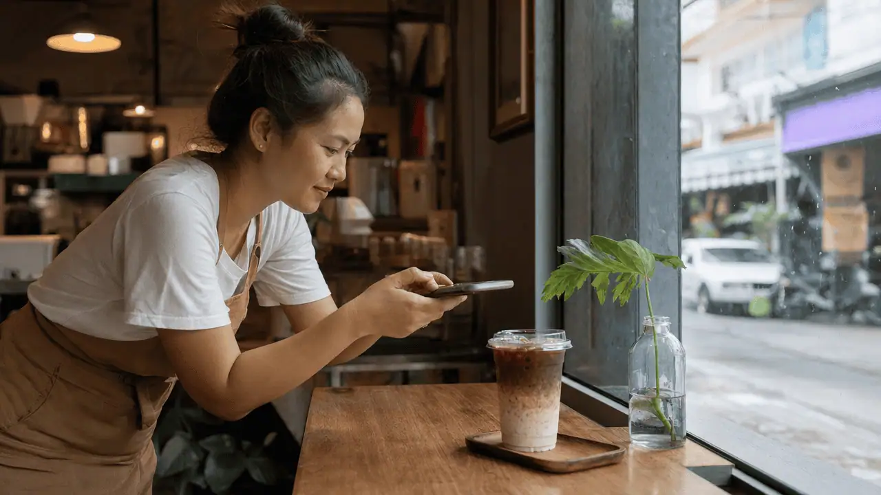 โปรโมทธุรกิจ หาดใหญ่ 2026: คู่มือทำเองได้ผลจริง 4 เจ้าของร้านกาแฟถ่ายรูปเครื่องดื่มเพื่อโพสต์โฆษณาธุรกิจ หาดใหญ่ บนโซเชียลมีเดีย