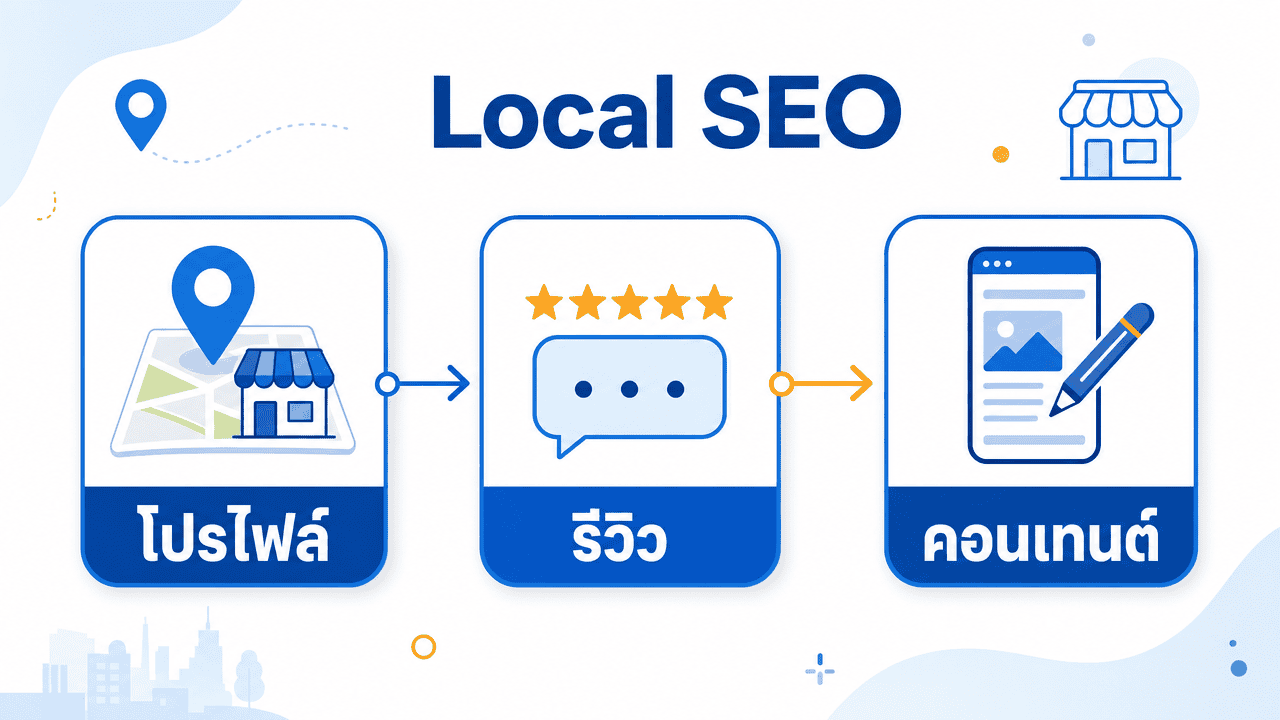 ผังขั้นตอนทำ seo สงขลาหาดใหญ่ 3 ขั้นตอนหลัก