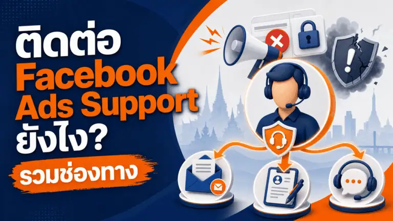 ติดต่อ Facebook Ads Support ยังไง? รวมช่องทาง 2026 2 เจ้าของร้านถือมือถือพยายามติดต่อ facebook ads support จากหน้าร้าน